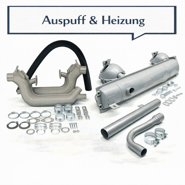 Auspuff & Zubehör VW Bus T1 Wärmetauscher Endtopf Auspuffanlage