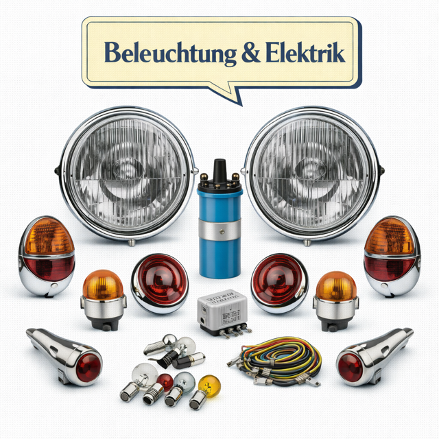 VW Bus T1 Elektrik, T1 Beleuchtung, Bulli Ersatzteile Elektrik