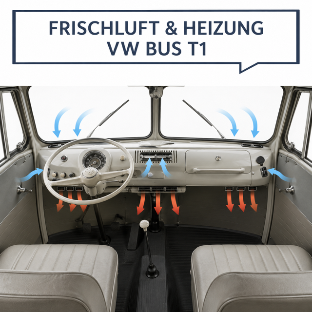 VW Bus T1 Heizung, Frischluft & Heizbirnen