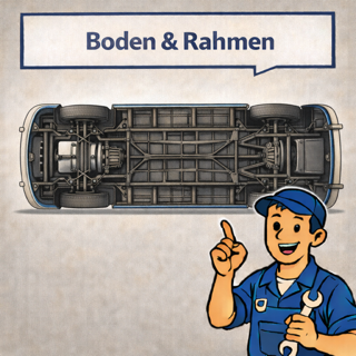 VW Bus T1 Bodenbleche & Chassis kaufen | Rahmen & Träger Bulli