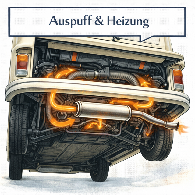 Auspuff Teile VW Bus T2 Typ1 Motor Endtopf Dichtungen