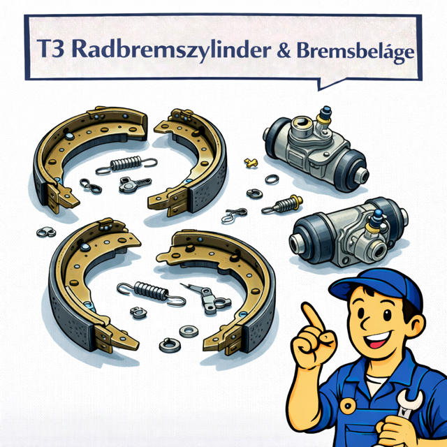 Radbremszylinder & Bremsbeläge VW T3 | Trommelbremse Ersatzteile