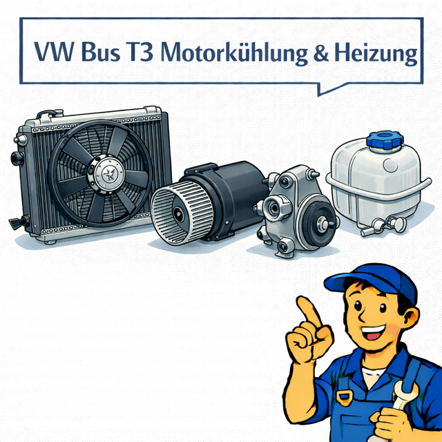 VW Bus T3 Kühlung, Heizung & Schläuche | Wasserboxer & Dieselör