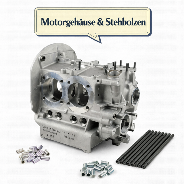 Motorgehäuse & Stehbolzen VW Käfer Typ 1 | AS41 & Magnesium