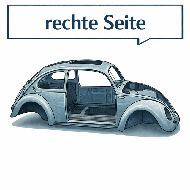 VW Beetle Right Side Body Panels | Sill, Quarter Panel, Door | AircooledShop