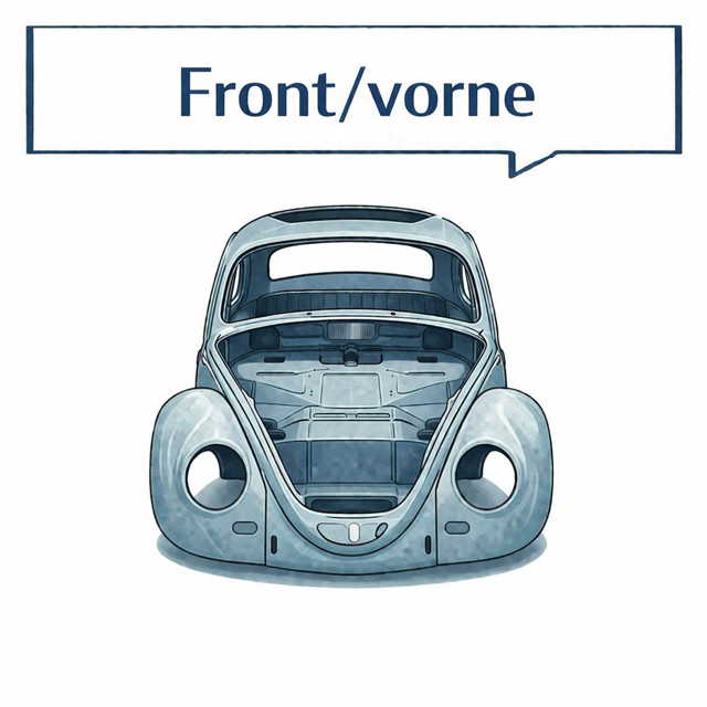 VW Beetle Front Body Panels & Sheet Metal | Front Apron, Spare Tire Well