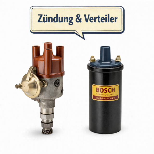 Zündung, Zündverteiler & Zündkabel für VW Typ 1 & Typ 4 Motoren