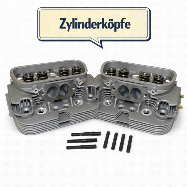 VW Bus T2 Zylinderköpfe, Ventile & Kipphebel | Typ 1 & Typ 4