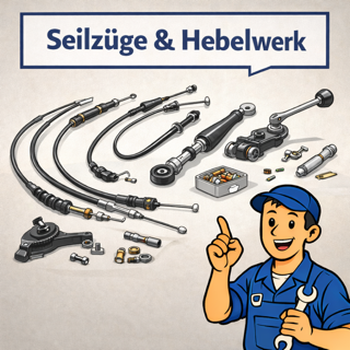 VW Golf 1 Seilzüge & Hebelwerk | Gaszug, Kupplungszug, Handbremse