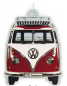 Preview: VW T1 Bus Bulli Lufterfrischer Auto Duftbaum Wunderbaum Auto VW Bus T1 Motiv - Vanille / Rot