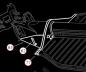 Preview: 1949-52 Armlehne Türgriff VW Käfer Brezel 111867171 Innenausstattung Griff Türpappe