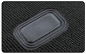 Preview: VW Beetle CABRIO CARPET SET COMPLETE 58-69 BLACK Ribbed Bouclé interior carpet set, black (7-piece)