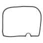 Preview: Schwarze Gummidichtung für die hintere Motorhaube (Motorklappe) eines VW Typ 34 Karmann Ghia.