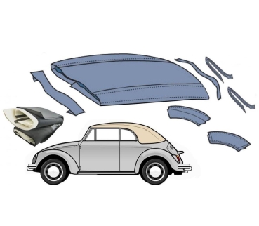 Hood-insulation-set-VW-Käfer-Cabriolet-
