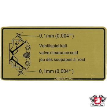 Klebeschild-Ventilspiel-Porsche 911-90100650300
