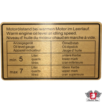 Klebeschild-Motorölstand-Porsche 911-90100650401