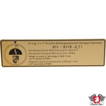 Klebeschild-Zündzeitpunkt-Porsche 911-91100650100