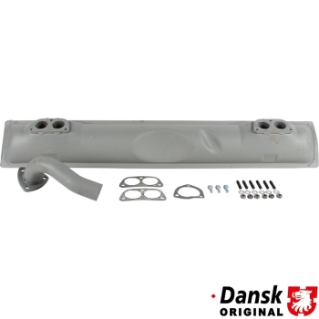 Schalldämpfersatz-hinten-komplett-mit-Ø45-mm-Endrohr-und-Montiersatz-Porsche 914-91.403