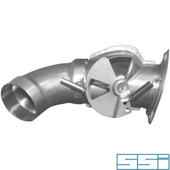 Heizklappenkasten-El-Motor-Edelstahl-links-SSI-Porsche 911-90.005SSI