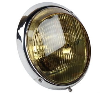 Scheinwerfer-gelbe-Glas-mit-E-Marke-Porsche 911-91163110101