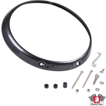 Scheinwerferring-3-Löcher-Carbon-Look.-Mit-Montageteile-Porsche 911-91163193300