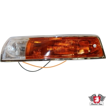 Blinker-vorne-komplett-mit-Gehäuse-und-Gummidichtung-EU-Version-klar/orange-mit-E-Marke-links-Porsche 911-90163140100