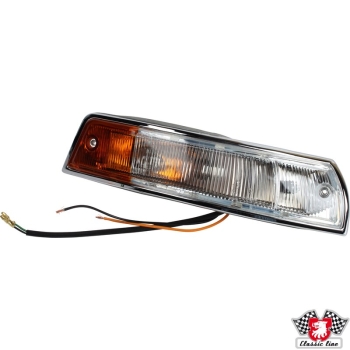 Blinker-vorne-komplett-mit-Plastikgehäuse-orange/weiss-mit-E-Marke-links-Porsche 911-90163140100