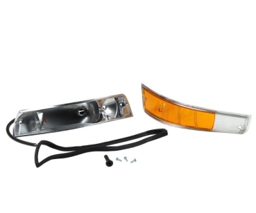 Blinker-vorne-komplett-mit-Metallgehäuse-mit-E-Marke-links-Porsche 911-90163140103