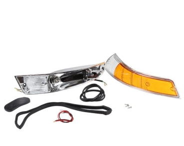 Blinker-vorne-komplett-mit-Plastikgehäuse-orange/klar-mit-E-Marke-links-Porsche 911-90163140103