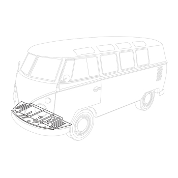 Front floor pan complete - LHD (SWT) VW Bus T1 ref no. 211801051H