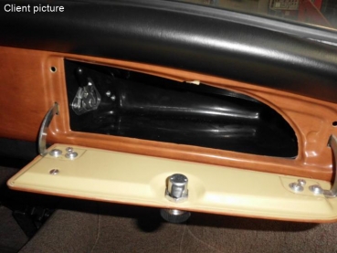 VW Karmann Ghia Armaturenbrett Handschuhfach Einsatz Schwarz Innenaustattung 141857101C