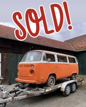 VW Bus T2 T2b 1973 Fenster Bus Orange USA Import zu verkaufen