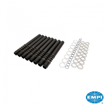 Push-rod-tube-set-with-seals-leak-proof-aluminium-8-pieces--With-a-larger-inside-than-standard-they-help-clear-push-rods-from-interference-VW-Käfer-JC-9102-0