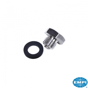 Ölablassschraube-mit-Dichtung-M14x15x10-magnetisch-Chrom-VW-Käfer-00-8856-0