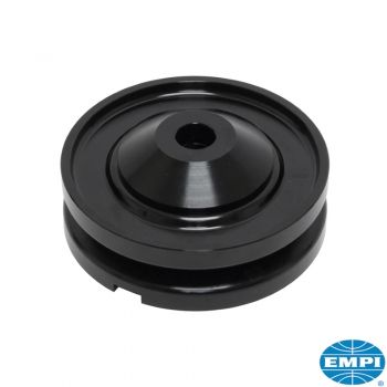 Pulley-set-for-alternator-12-Volt-Billet-Style-aluminium-black-anodized--Including-washer-and-woodruff-key-VW-Käfer-16-9706-0