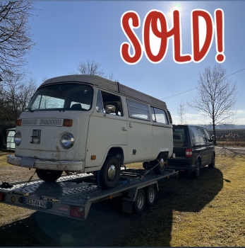 VW Bus T2 T2b 1973 Westfalia Camper USA Import zu verkaufen - Typ4 Motor , rostfrei 1. Lack