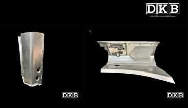 Tür Einstieg A-Säule unten rechts mit Gewindeplatte (4 Türschrauben) 20 cm TOP QUALITÄT VW Käfer 1946-1962 vergl. 111805352 DKB