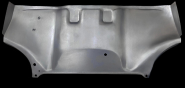 Preview: 1952-1955 VW Käfer Gepäckraum-Bodenblech vorne (Oval/Brezel), 1952–1955 – 1mm Stahl Tankboden Kofferraumboden vorne Tankür Fronthaubenschloss Unterteil Kofferraum