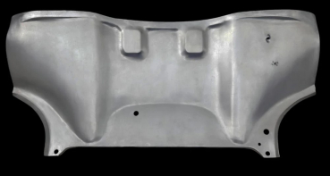 1952-1955 VW Käfer Gepäckraum-Bodenblech vorne (Oval/Brezel), 1952–1955 – 1mm Stahl Tankboden Kofferraumboden vorne Tank