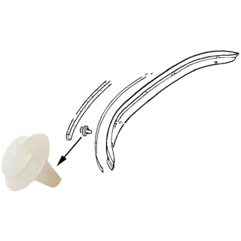 Clip for Rubber Strip VW Golf 1 I 04/74-07/78 | OE 171807249A