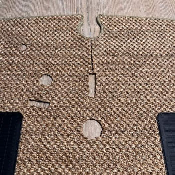 sisal front floor matVW Bus T2 T2 8.72-7.79 Matte Fußraum Amber Malay Sand Trim T2 Bus Madmatz Teppich