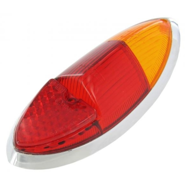 Tail light lens red, European, each-VW-Karmann-Ghia-141945227E