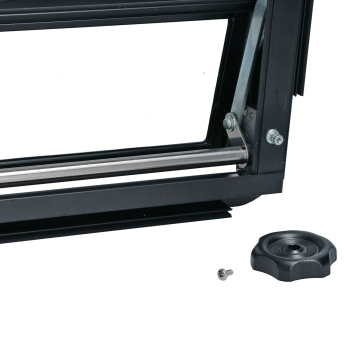 Seitenfenster Camper Fenster Lamellenfenster schwarz VW Bus T3 91984-07.192 105 x 43 cm Knopf rechts