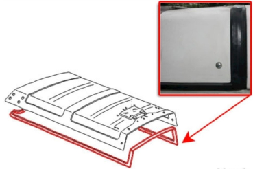 Große umlaufende Dichtung für das Westfalia Aufstelldach am VW Bus T3 Joker California