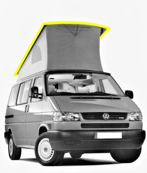 Hochwertige Dachdichtung für das Westfalia Aufstelldach des VW T4 California. Passgenau, w