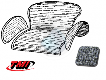carpet kit grau Teppichsatz Innenraum hinter Sitze VW Käfer 8.72 - 1985 Käfer Innenaustattung