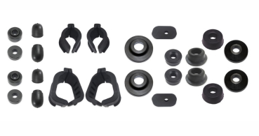 VW Typ3 Typ34 Gummilager Drucklager Chassis/Vorderachse SET Karosserie Lager Gummi Dämpfungsringe Achslager Manschetten