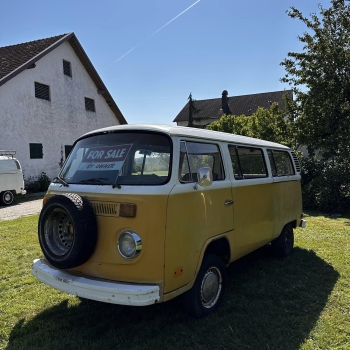 1978 T2 VW Bus Typ4 Motor überschaubares Restaurationsobjekt aus USA fahrbereit gelb / weiß