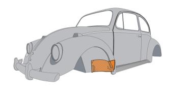 Radhausblech Radhausreparaturblech vorne Links VW Käfer