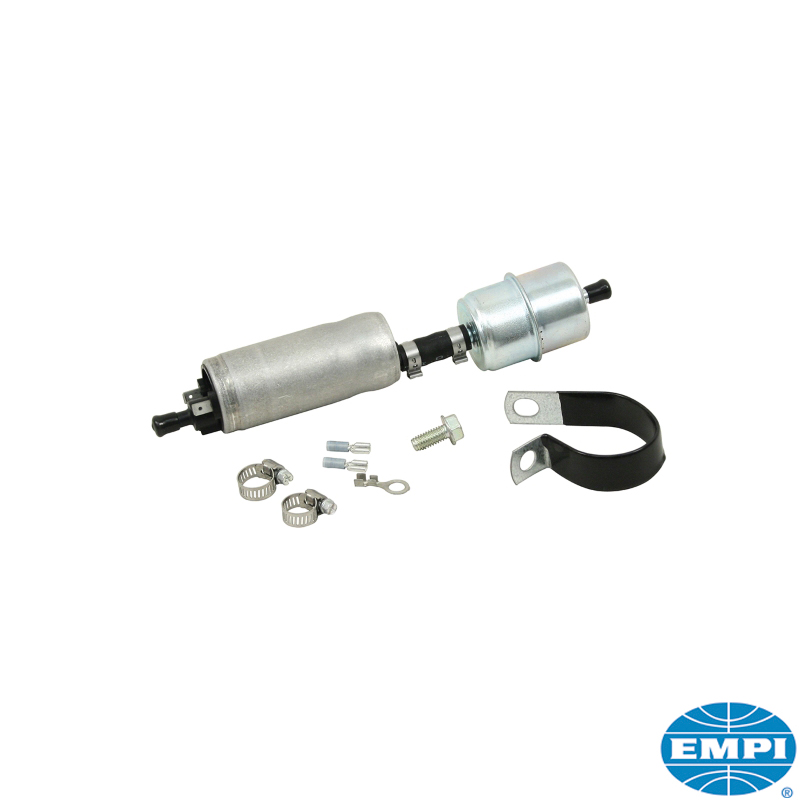 Elektrische Inline-Benzinpumpe mit Filter 12 V. Pumpen von 114 L pro  Stunde. Benötigt keinen Druckregler Typ1 Motor VW Käfer VW Bus T1 VW Bus T2  vergl. 41-2604-0 - Aircooledshop